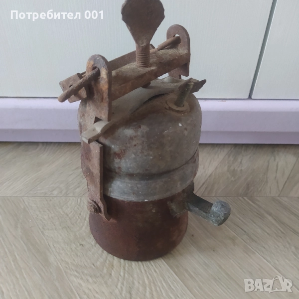 Стара миньорска карбидна лампа, снимка 1