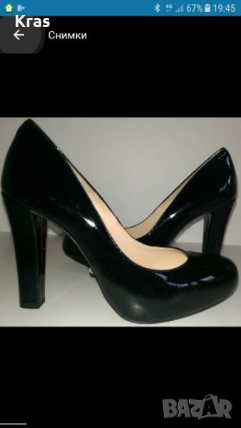 Лачени на платформа -офис ортопедични обувки -39 н БIANCO, снимка 1