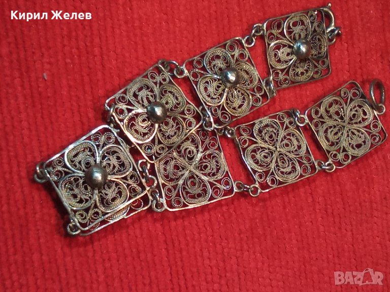 19 ВЕК ФИЛИГРАННА СРЕБЪРНА с ГРАНУЛАЦИЯ ФЛОРАЛНА ГРИВНА ЮВЕЛИРЕН УНИКАТ СРЕБРО 950 МАЙСТОРСКА 24483, снимка 1