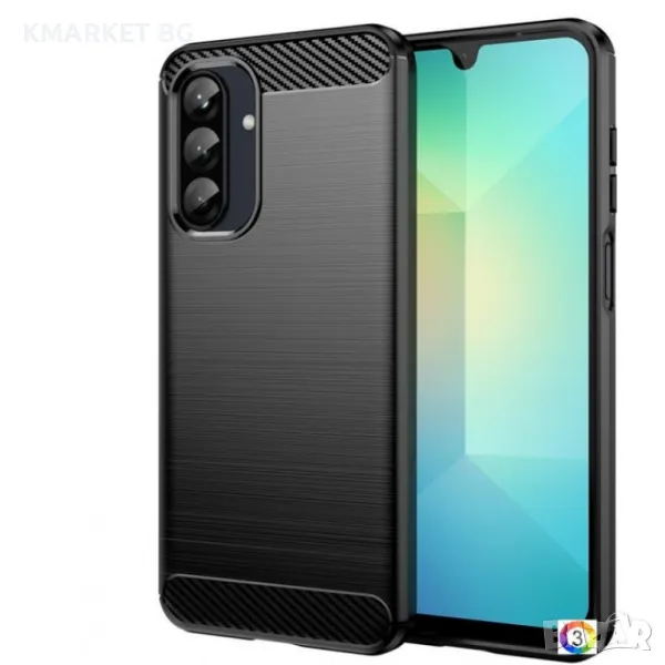 Samsung Galaxy A26 5G Удароустойчив Carbon Fiber Калъф и Протектор, снимка 1