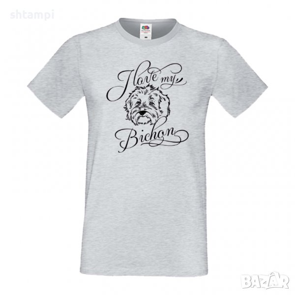 Мъжка тениска I Love My Bichon Dog,Куче, животно,подарък,изненада, снимка 1