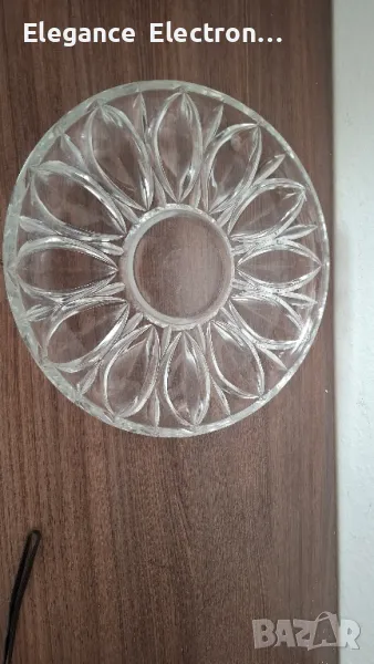 Стъклена бонбниера 18см., снимка 1