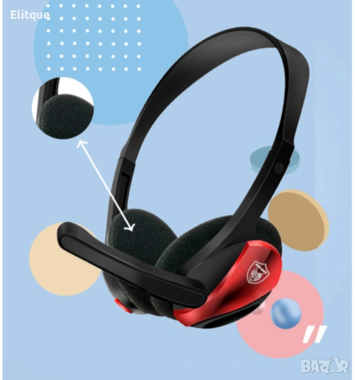 Геймърски слушалки с кабел и вграден микрофон AKZ GM-006 - EP44, снимка 1