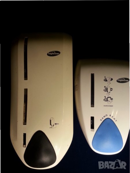 Hagleitner - 2 механични уреда с течен сапун : за миене на ръце и миене на тоалетни седалки, снимка 1