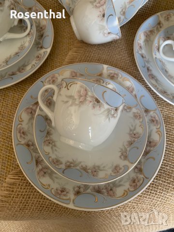 4 бр. Тройни сета -Винтидж сервиз на EPIAG за кафе с десертни чинии, снимка 2 - Сервизи - 32653028