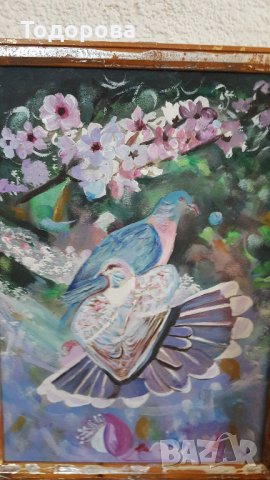 Авторска картина "Пролет", снимка 2 - Антикварни и старинни предмети - 27815336