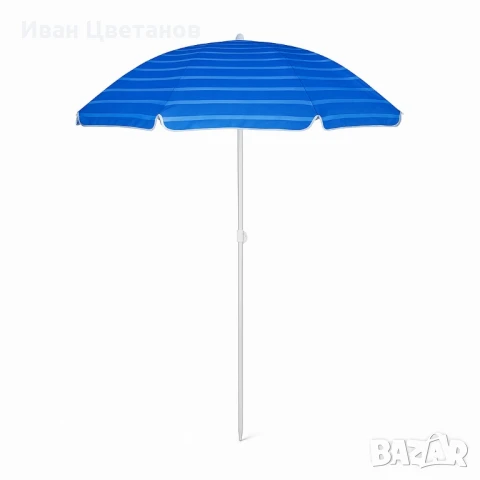 Плажен чадър Muhler U5016 – 130x180 см, с метална конструкция и устойчив TNT плат