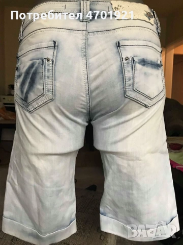 Дамски дънкови бермуди, снимка 2 - Къси панталони и бермуди - 53216077