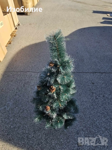 Елха - Изкуствена коледна елха с бели връхчета и шишарки , снимка 11 - Декорация за дома - 52385638