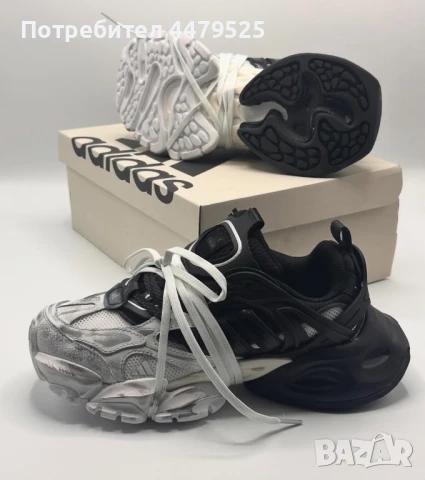 Нови дамски маратонки Adidas Runner Deluxe черно нацапано бял, снимка 1