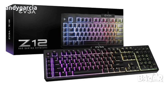 Геймърска клавиатура EVGA Z12 RGB, Черен, USB чисто нова 36 месеца гаранция keyboard gaming, снимка 2 - Клавиатури и мишки - 43237676