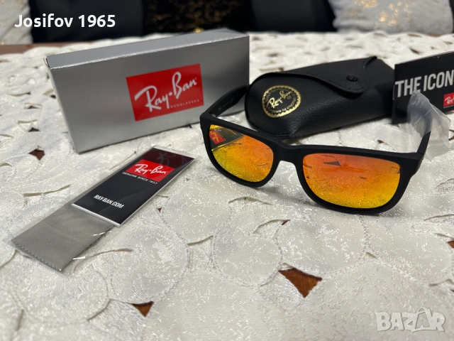  RAY-BAN ''BROWN'' и ''ORANGE FLASH'' POLARIZED SUNGLASSES JUSTIN RB4165 , снимка 10 - Слънчеви и диоптрични очила - 43525805