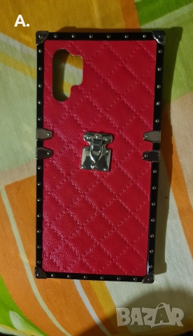 Луксозни ,уникални кожени и огледални кейсове с камъни за Самсунг Ноте 10 Samsung Note 10, снимка 2 - Калъфи, кейсове - 52899862