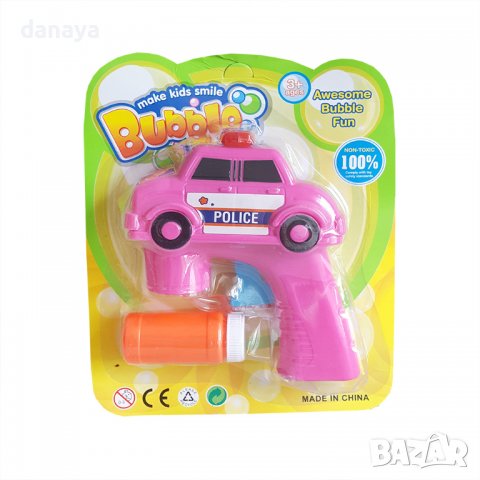 2911 Детски пистолет за сапунени балончета Полицейска кола, снимка 2 - Други - 37059798
