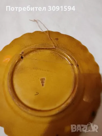 Стара колекционерска чиния майолика Франция , снимка 2 - Други ценни предмети - 48598610