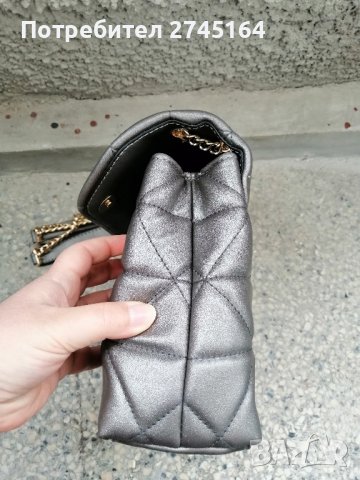 Нова чанта сив металик , снимка 4 - Чанти - 42976747