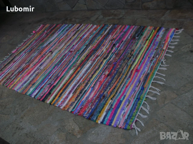 Килим Мултиколор - модерен арт дизайн ! - 100% памук !, снимка 3 - Килими - 53560807
