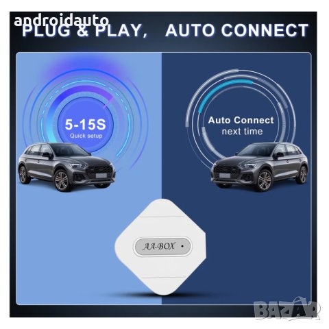 Android Auto AI Box Безжичен адаптер , снимка 6 - Аксесоари и консумативи - 44012391