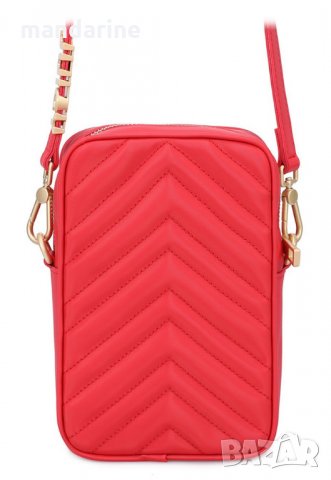 JUICY COUTURE 🍊 Дамска чанта с капитониран ефект RED & GOLD нова с етикети, снимка 3 - Чанти - 35235411