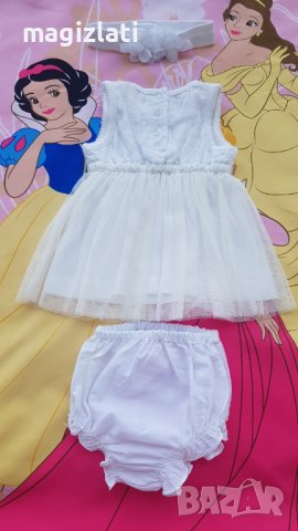 Бебешка рокля 0-3 месеца за изписване или погача, снимка 10 - Бебешки рокли - 37793644