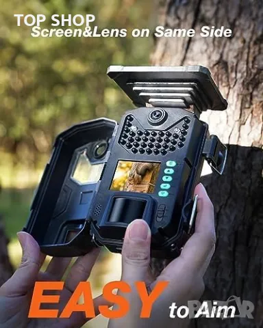 Нова соларна Ловна камера Водоустойчива за лов наблюдение диви животни, снимка 6 - Камери - 49804790