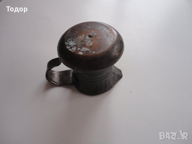 Старинно бакърено медно канче , снимка 7 - Други ценни предмети - 43525970