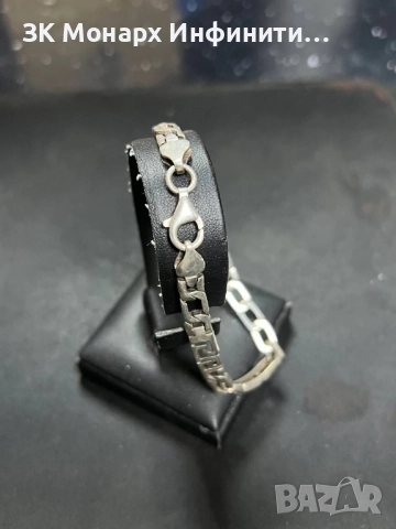 Сребърна гривна , снимка 4 - Гривни - 52058622