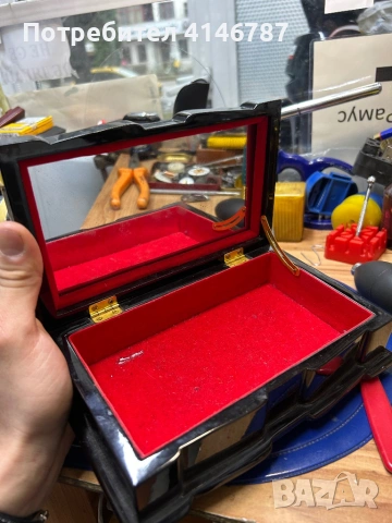 Ръчно рисувана винтидж кутия с огледало , снимка 2 - Антикварни и старинни предмети - 53242527