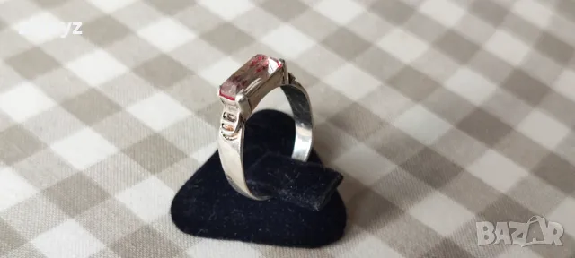 СРЕБЪРЕН ПРЪСТЕН с ЦИРКОН 2.42 гр./проба 925, снимка 3 - Пръстени - 48981329
