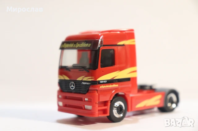 HERPA H0 1/87 MERCEDES ACTROS ВЛЕКАЧ КАМИОН МОДЕЛ, снимка 5 - Колекции - 50755959