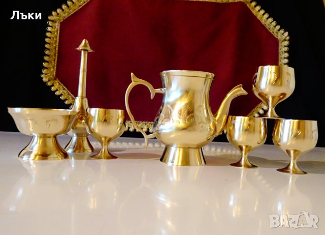 Английски бронзови чаши,шот,гравирани. , снимка 9 - Антикварни и старинни предмети - 33517031