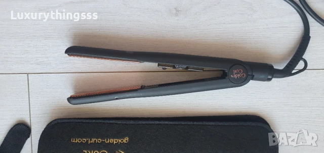 Преса за коса Golden Curl, розово злато, 230 градуса, LED индикация, снимка 3 - Друга електроника - 50588398