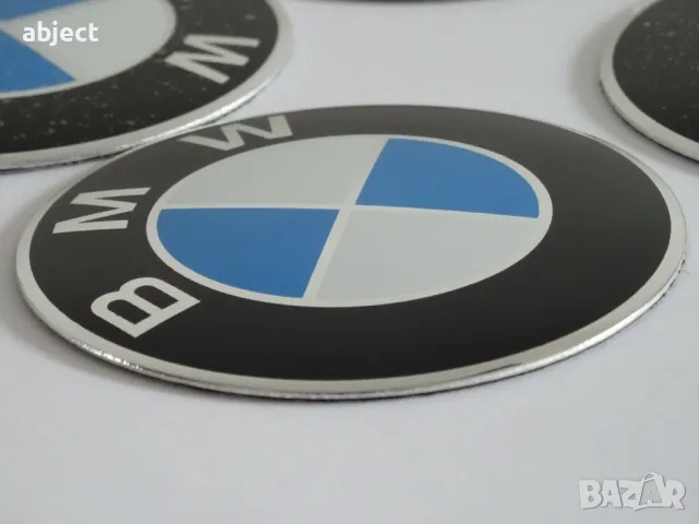56мм БМВ алуминиеви стикери синьо бели, снимка 4 - Аксесоари и консумативи - 46903547