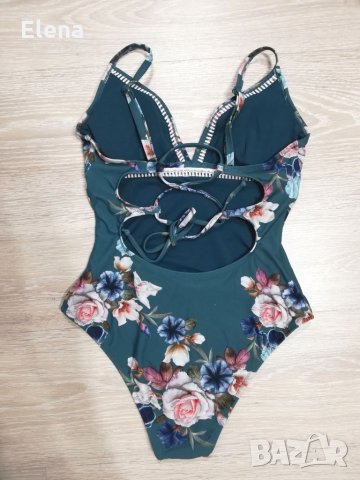 Цял бански костюм в масленозелено, снимка 5 - Бански костюми - 32949740