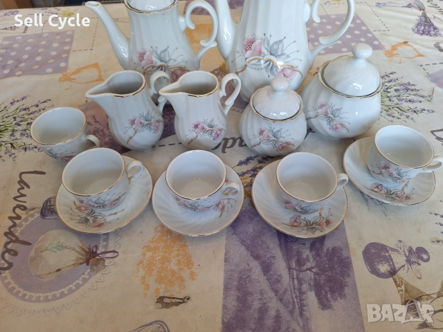 ✅БЪЛГАРСКИ ПОРЦЕЛАНОВ СЕРВИЗ ЗА КАФЕ❗, снимка 6 - Сервизи - 52469619