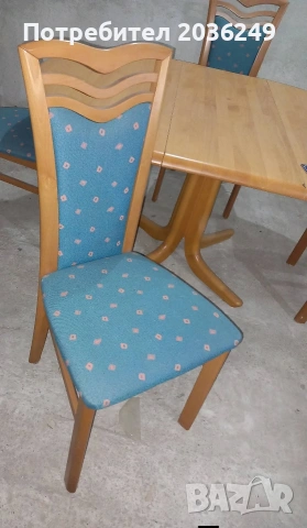 Комплект масивна разтегателна маса- Автомат с 4 стола, снимка 3 - Маси - 53224521