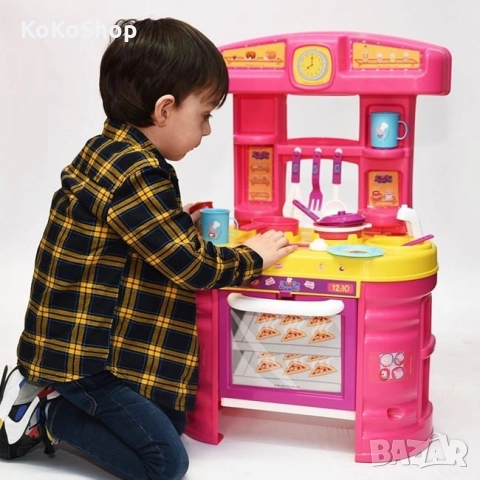 Детска кухня Peppa Pig с 13 аксесоара/детска кухня, снимка 2 - Образователни игри - 52286486