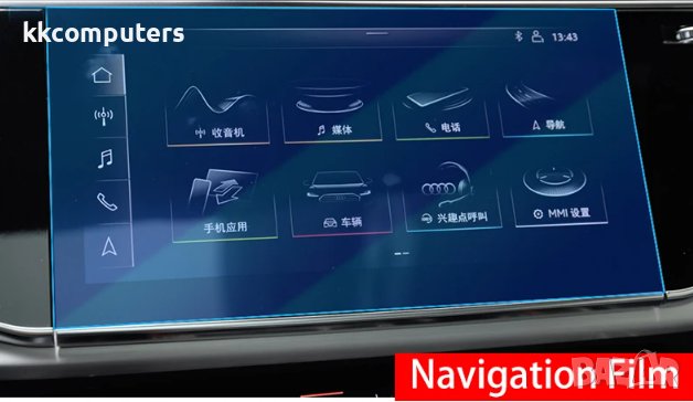 КОМПЛЕКТ от 3 части Стъклен screen protector за Audi Q8 A6 C8 A7 2018 2019 2020, снимка 3 - Фолия, протектори - 44129941