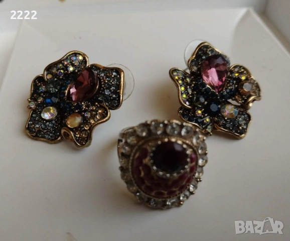 Комплект бижута с камъни, снимка 3 - Бижутерийни комплекти - 53113045