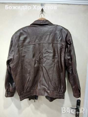 Кожено мъжко яке XL – естествена кожа, снимка 2 - Якета - 52971529