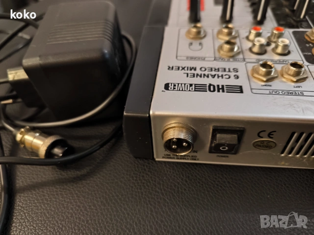 Миксер пулт смесител професионален 6 канален, снимка 5 - Ресийвъри, усилватели, смесителни пултове - 53557356