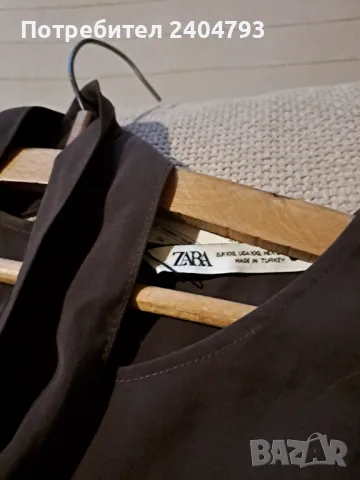 Продавам кафява блуза/риза, марка Zara, нова, с етикет, снимка 5 - Ризи - 49119095