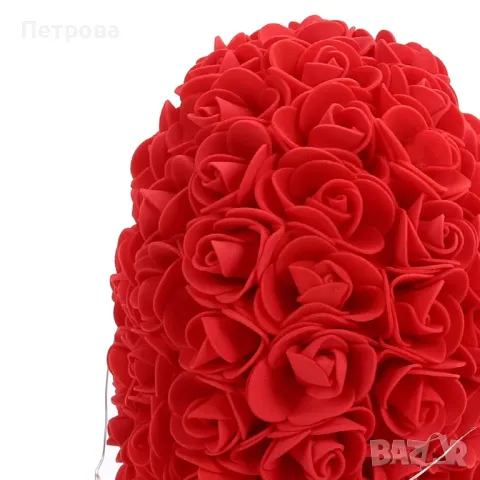 Сърце от рози в луксозна кутия/червено сърце от рози/сърце от рози с LED светлини, снимка 3 - Декорация за дома - 48918929