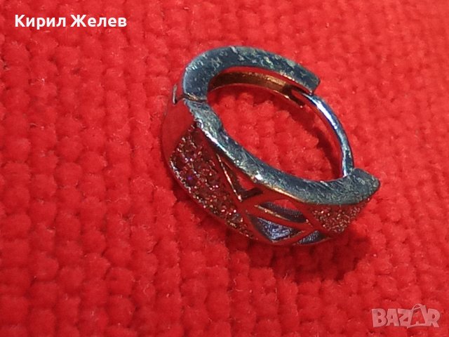 СРЕБЪРНА СКЪПОЦЕННА ОБЕЦА СРЕБРО 925 АНГЛИЯ с МИНИАТЮРНИ ЮВЕЛИРНО ШЛИФОВАНИ ЦИРКОНИ МАЙСТОРСКА 25706, снимка 6 - Обеци - 35736539