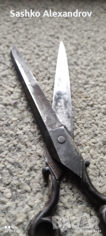 Антикварни фризьорски ножици L.Leikauf - Solingen, около 1900 година, снимка 5 - Антикварни и старинни предмети - 53577216