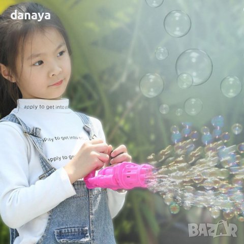 2927 Детски воден пистолет за сапунени балони Bubble machine, снимка 4 - Други - 37083328