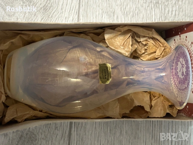 Винтидж красива кристална ваза от 1984 година в кутия  , снимка 3 - Антикварни и старинни предмети - 53429679