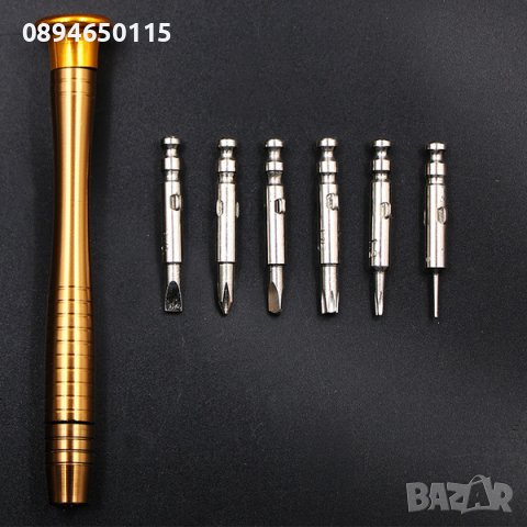 25в1 комплект малки отвертки финни мини отверки за ремонт на телефони часовници фина механика, снимка 6 - Отвертки - 37282468