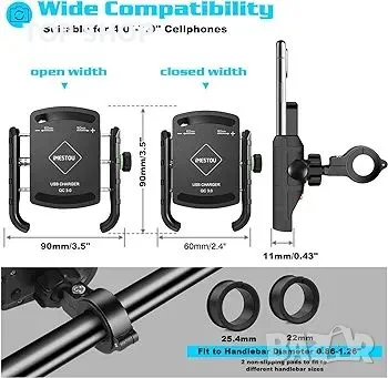 Стойка за мобилен телефон KWG за мотоциклет, снимка 3 - Калъфи, кейсове - 48764517