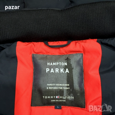 Tommy Hilfiger Hampton Parka Оригинално Зимно Пухено Яке Като Ново L, снимка 10 - Якета - 52843056